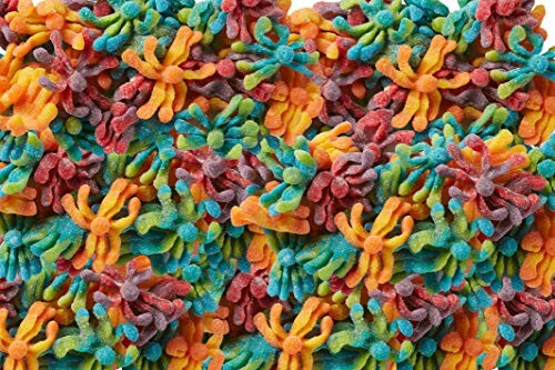 Colorful gummy candies in various shapes and colors.