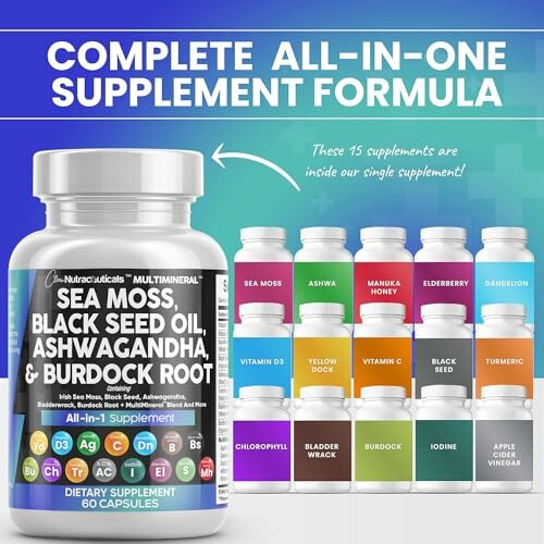 Sea Moss 3000mg with Black Seed Oil