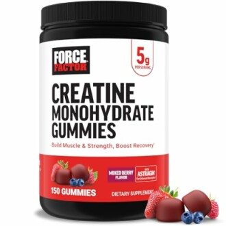 Force Factor Creatine Monohydrate Gummies in mixed berry flavor.