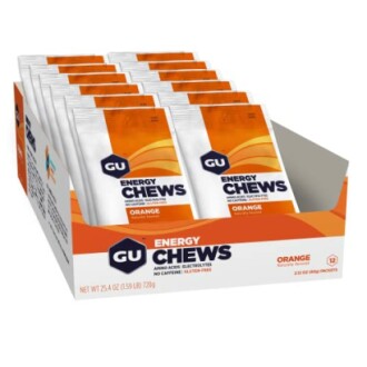 GU Energy Chews, Orange Energy Gummies with Electrolytes