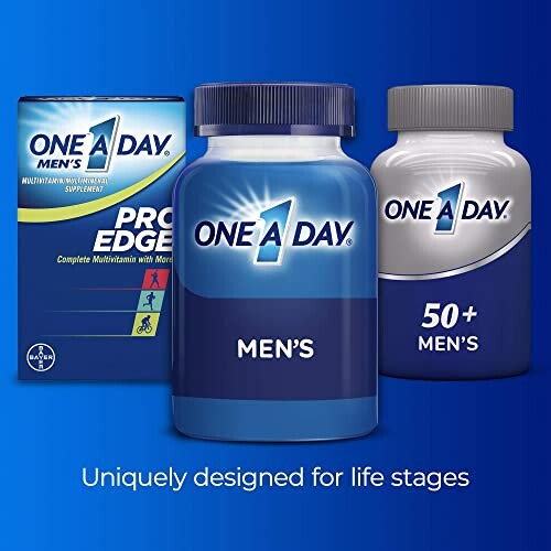 One A Day Men's vitamins product lineup showcasing different variants.