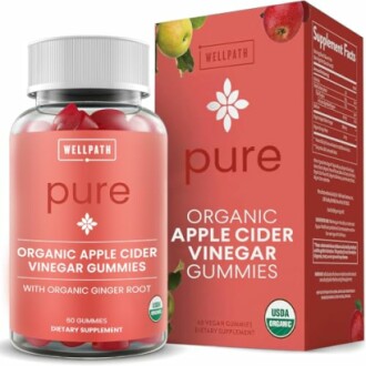 WellPath Pure organic apple cider vinegar gummies with ginger root.