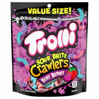 Trolli Sour Brite Crawlers Very Berry gummy candy packaging