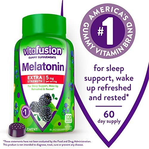 Vitafusion Melatonin Gummies for sleep support, 60-day supply.