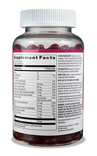 Back view of a supplement bottle showing the nutrition facts and ingredients list.